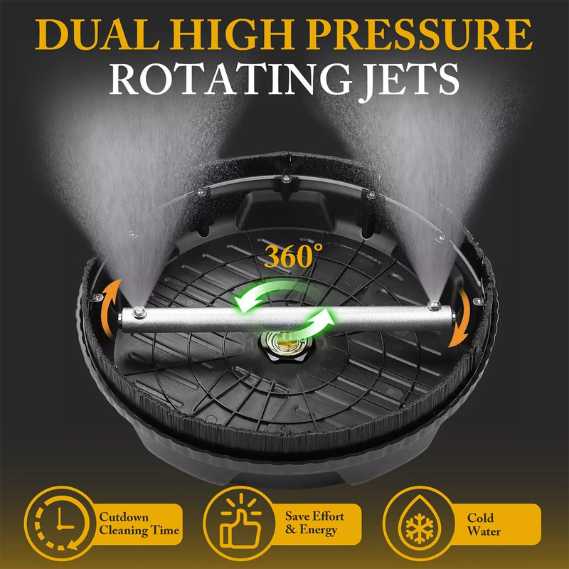 15 Inch Pressure Washer Surface Cleaner 4000PSI Power Washer Attachment for Deck gallery