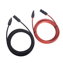 1 Pair Black + Red Solar Panel Extension Cable Wire Connector 12/10 AWG New