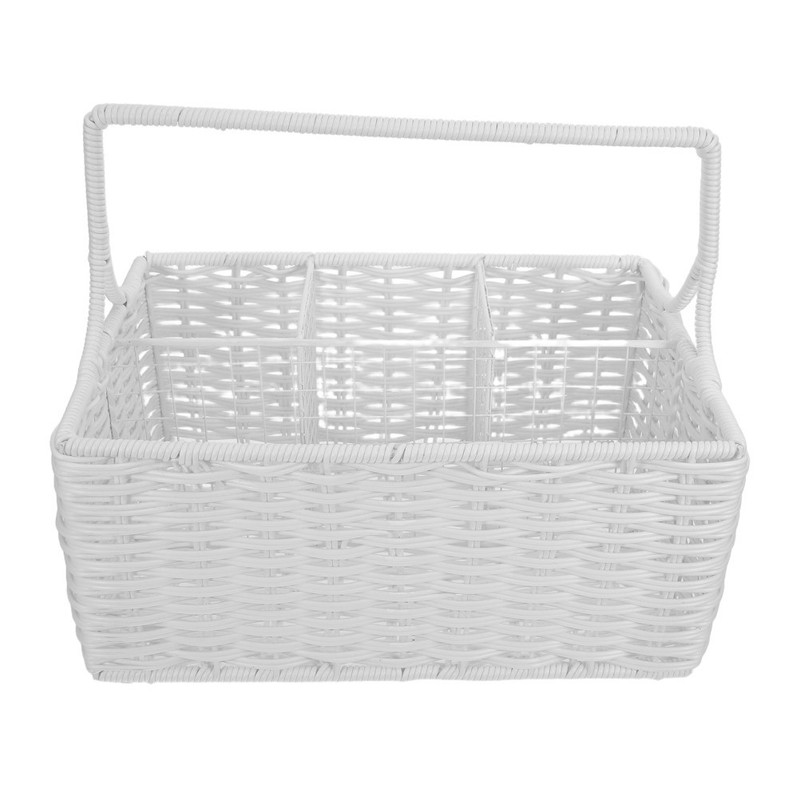 Imitation Rattan Tableware Storage Basket Kitchen Hyacinth Baskets for gallery