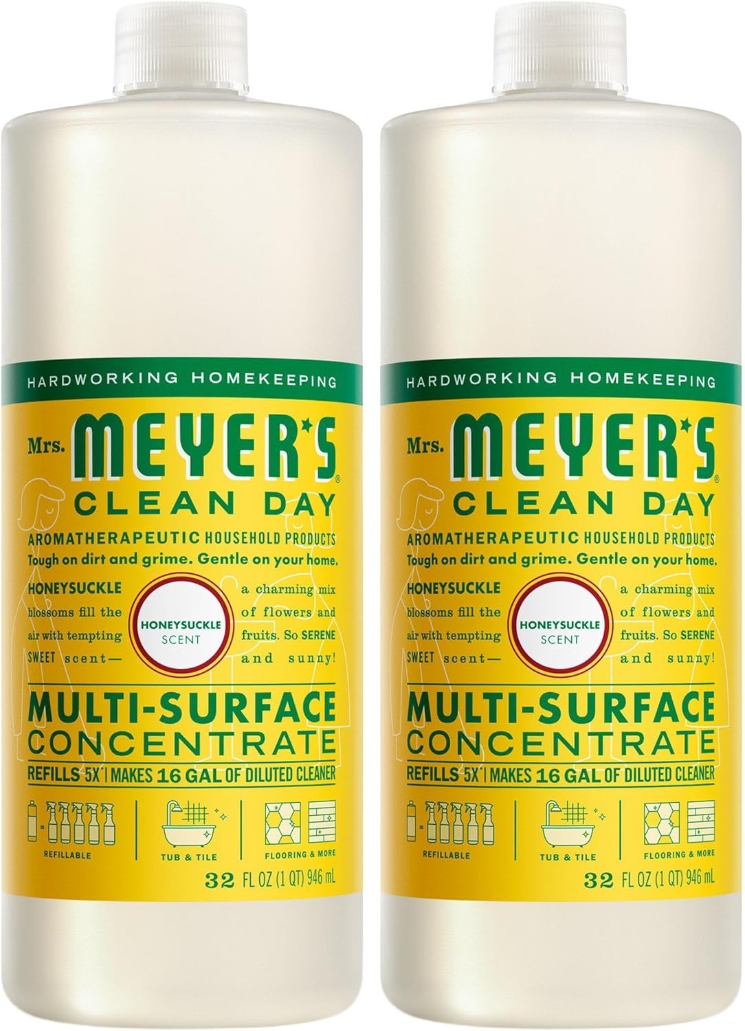Mrs Meyer's Clean Day Honeysuckle Multi Surface Cleaner Pack of 1 or 2 32 Fl Oz gallery