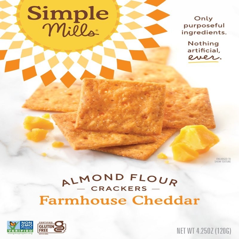 Simple Mills Almond Flour crackers Farmhouse cheddar 4.25 ounce..... gallery