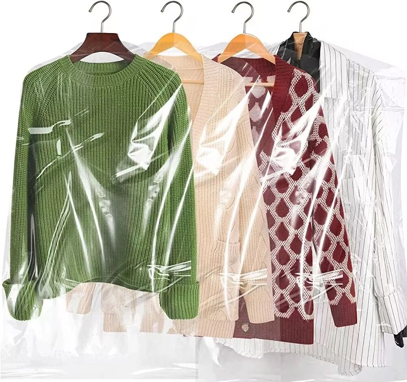 10× Clear Hanging Dust-proof Clothes Bag Suit Dress Coat Garment Storage Cover gallery
