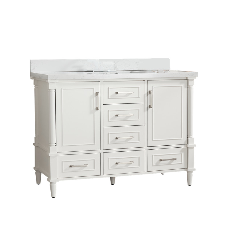 48" Bathroom Vanity w/Sink,Fully Assembled Freestanding Vanity Cabinet,6 Drawers gallery