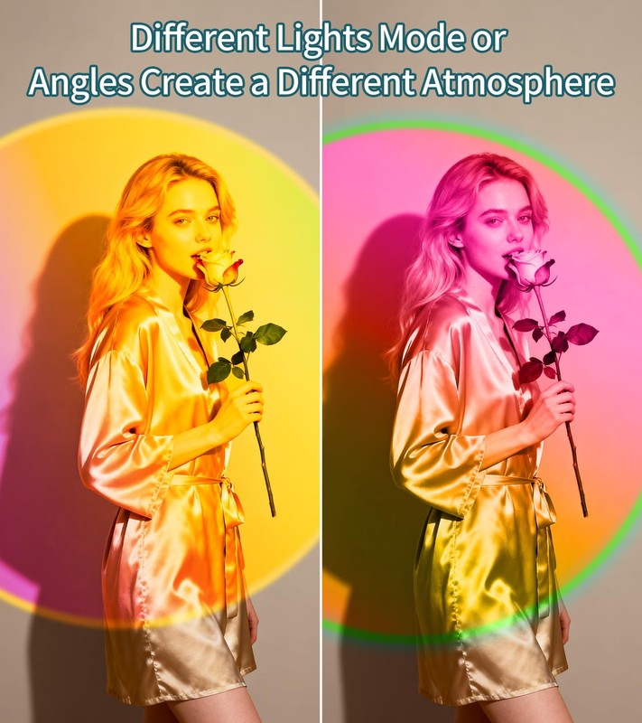 Sunset Lamp Projector,Multicolor Changing Night Light 360 Degree Rotation Rai... gallery