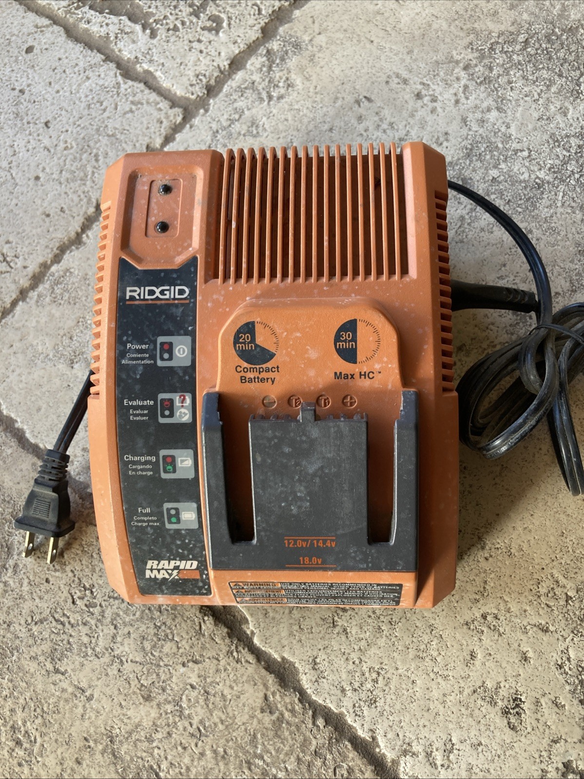RIDGID Rapid Max Power Tool Battery Charger Orange 12V/14.4V/18V gallery