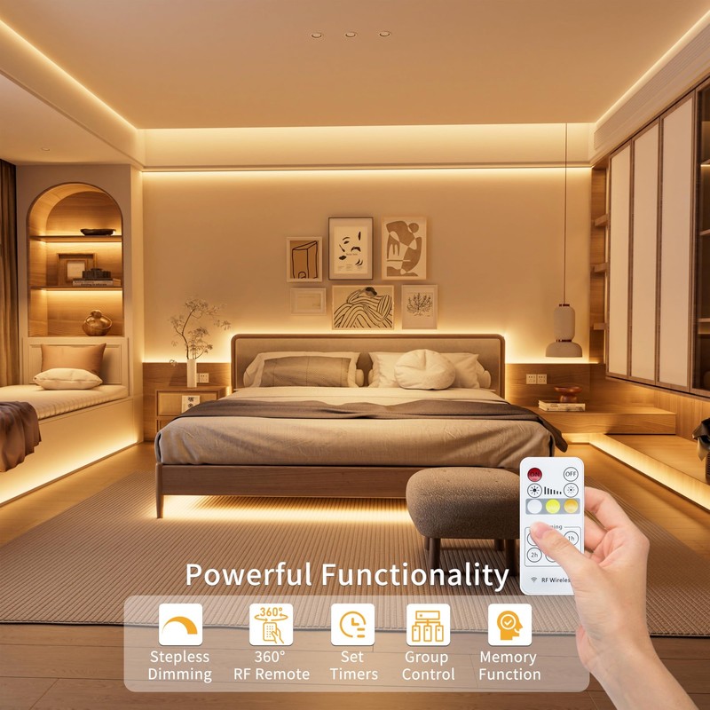 5V USB CCT Tunable COB LED Strip Lights 6.56ft/2m,1280LEDs 1200lm 2700K-6500K... gallery