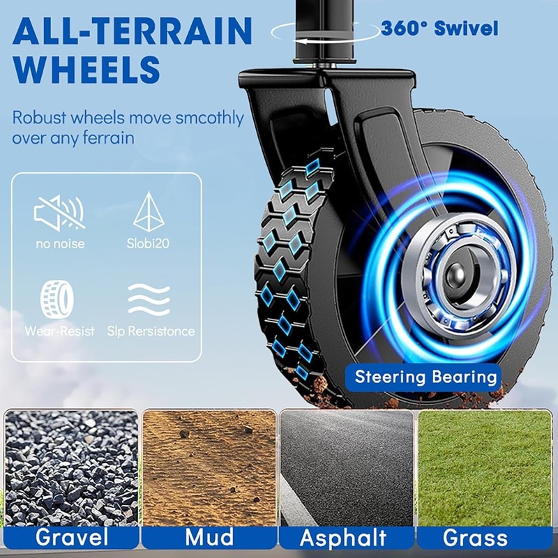 Foldable Collapsible Utility Wagon Cart All-Terrain Wheels 420lbs Capacity gallery