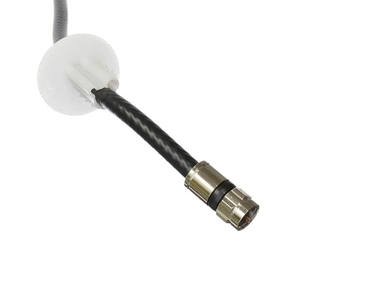 White Single Feed Through Bushing For Coax Coaxial Cable RG6 - 10 Pack gallery
