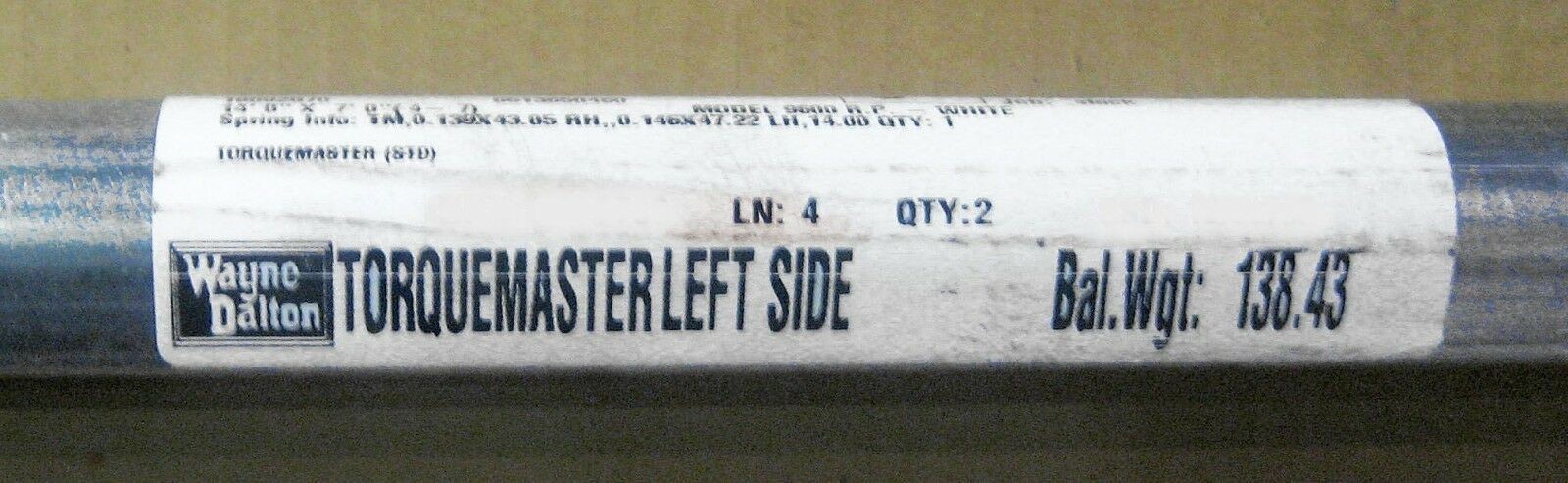 Wayne Dalton 8' Garage Door TorqueMaster Plus 150-159 lbs 2 Springs Cable&Drum gallery
