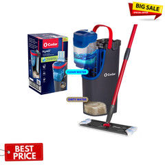 O-Cedar H2prO Flat Mop System Hands Free Bucket Wet Floor Cleaning Set