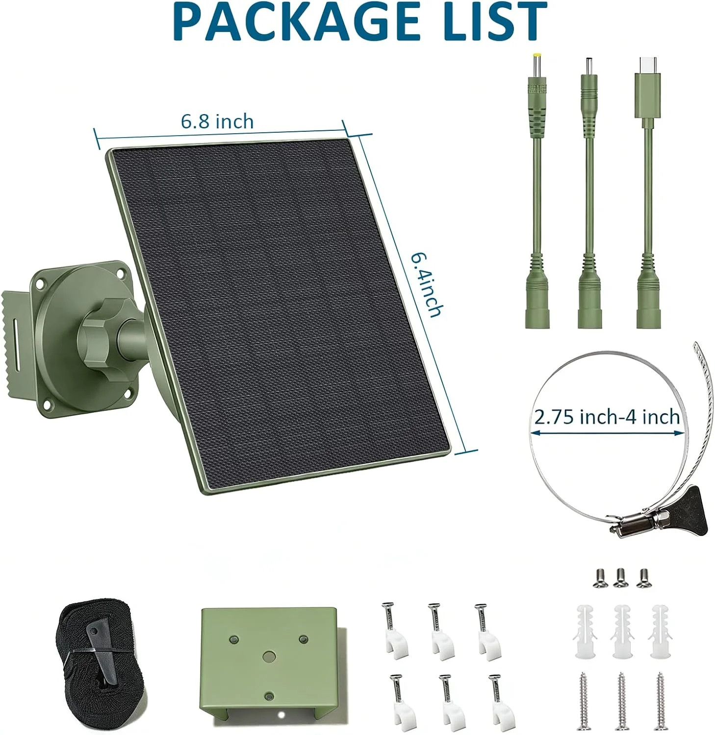 Zivif Solar Panel for Trail Camera, 5W Solar Charger Built-in 5200mAh Rechargeab gallery