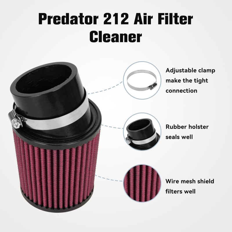 Air Filter Adapter Kit for Predator 212cc 196cc Mini Bike Go Kart Performance gallery