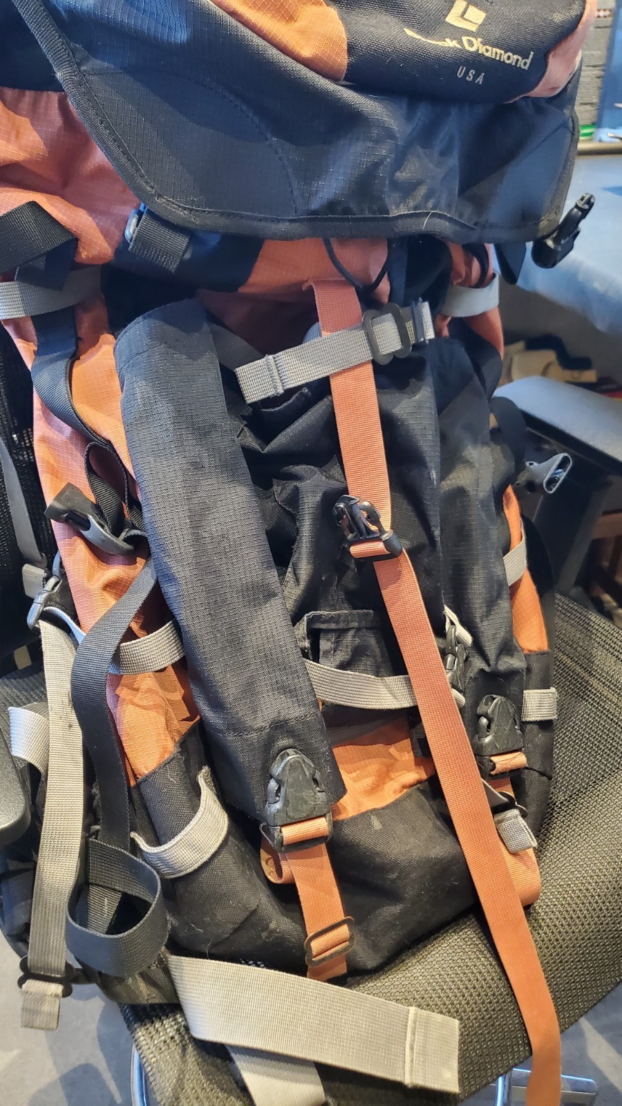 Black Diamond  44L Alpine Climbing Backpack, Rare (Prototype), w/ crampon pouch 3