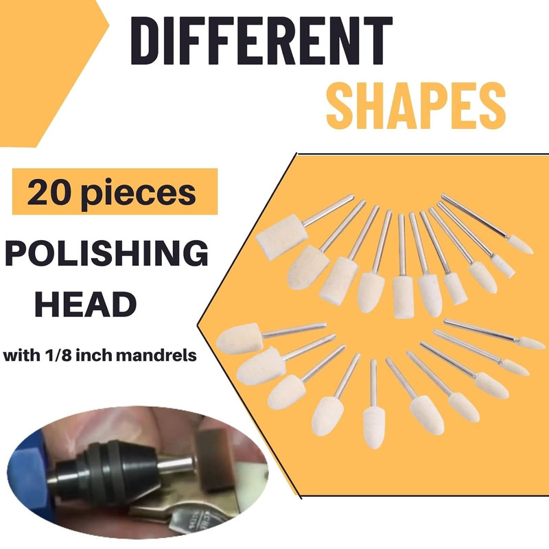 100PCS Polishing Buffing Wheel for Dremel Polishing Kit, Polishing Wheel for Dr gallery