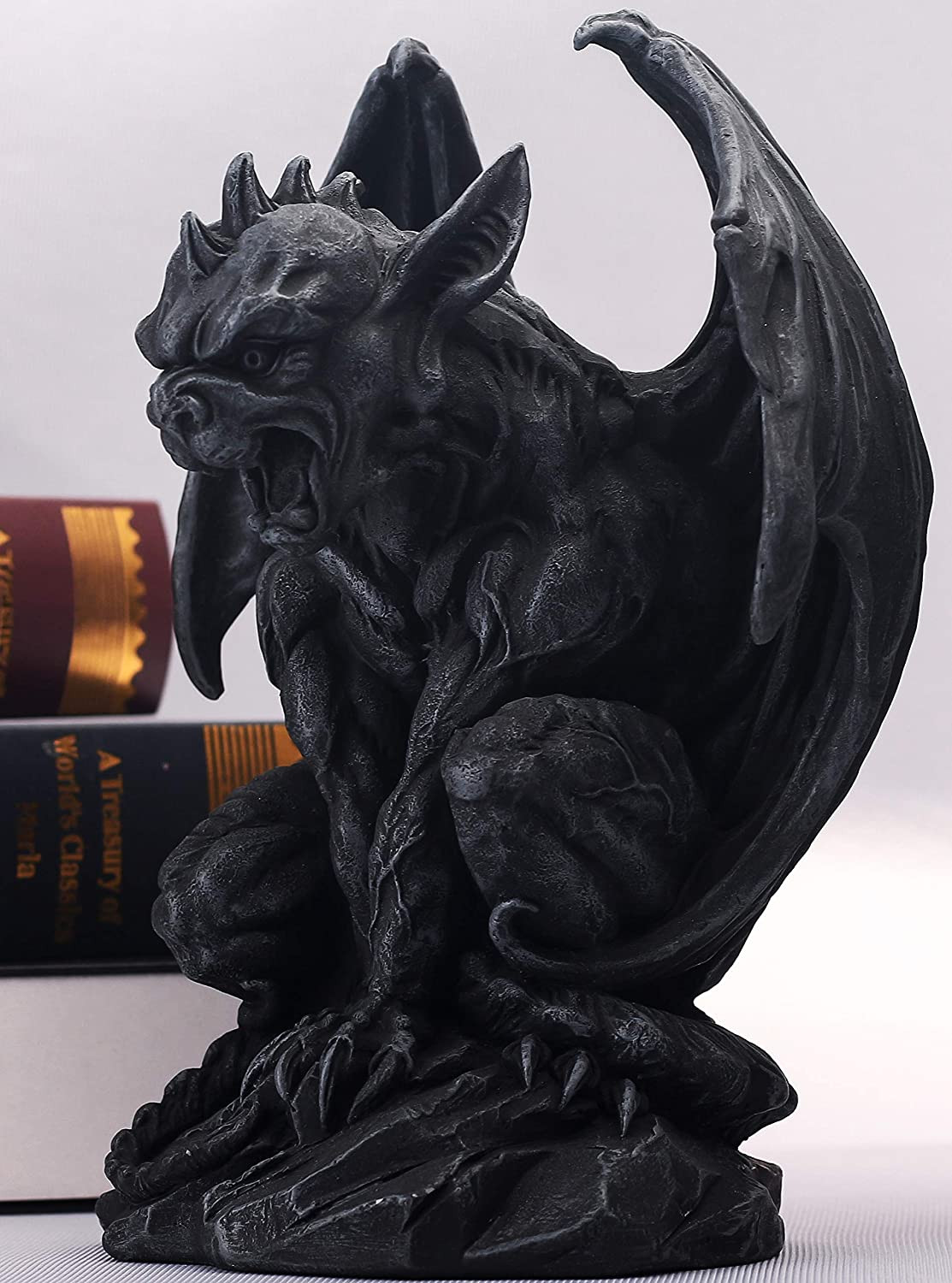 Winged Gargoyle Statue Indoor Outdoor Home Decor Sitting Guardian Sculpture Hall gallery