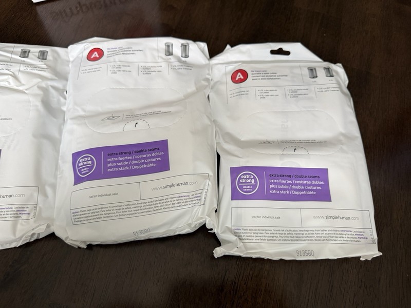 Simplehuman Code A Custom Fit Liners Trash Bags - 90 Count - 4.5 Liter / 1.2 Gal gallery