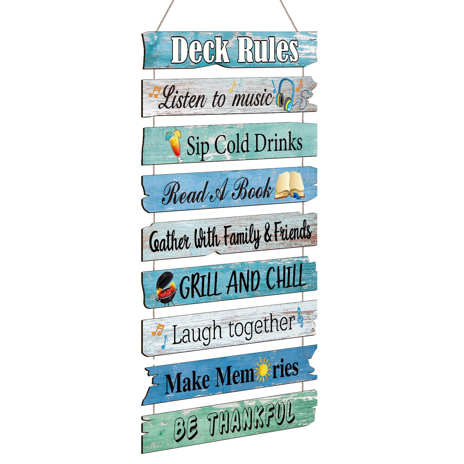 Deck Decorations Outdoor Deck Rules Sign Wall Art Porch Camping Summer Pool Dock gallery