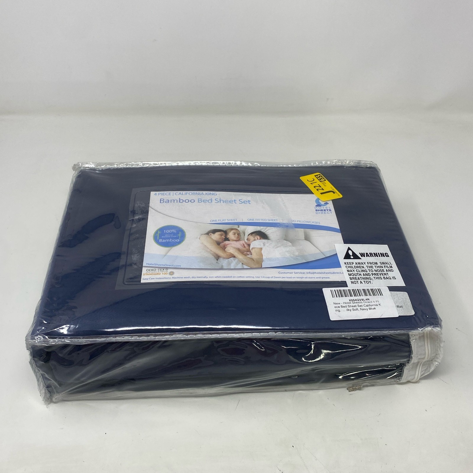 Hotel Sheets Direct Bamboo Sheets Cal King Navy 4-Piece Set gallery