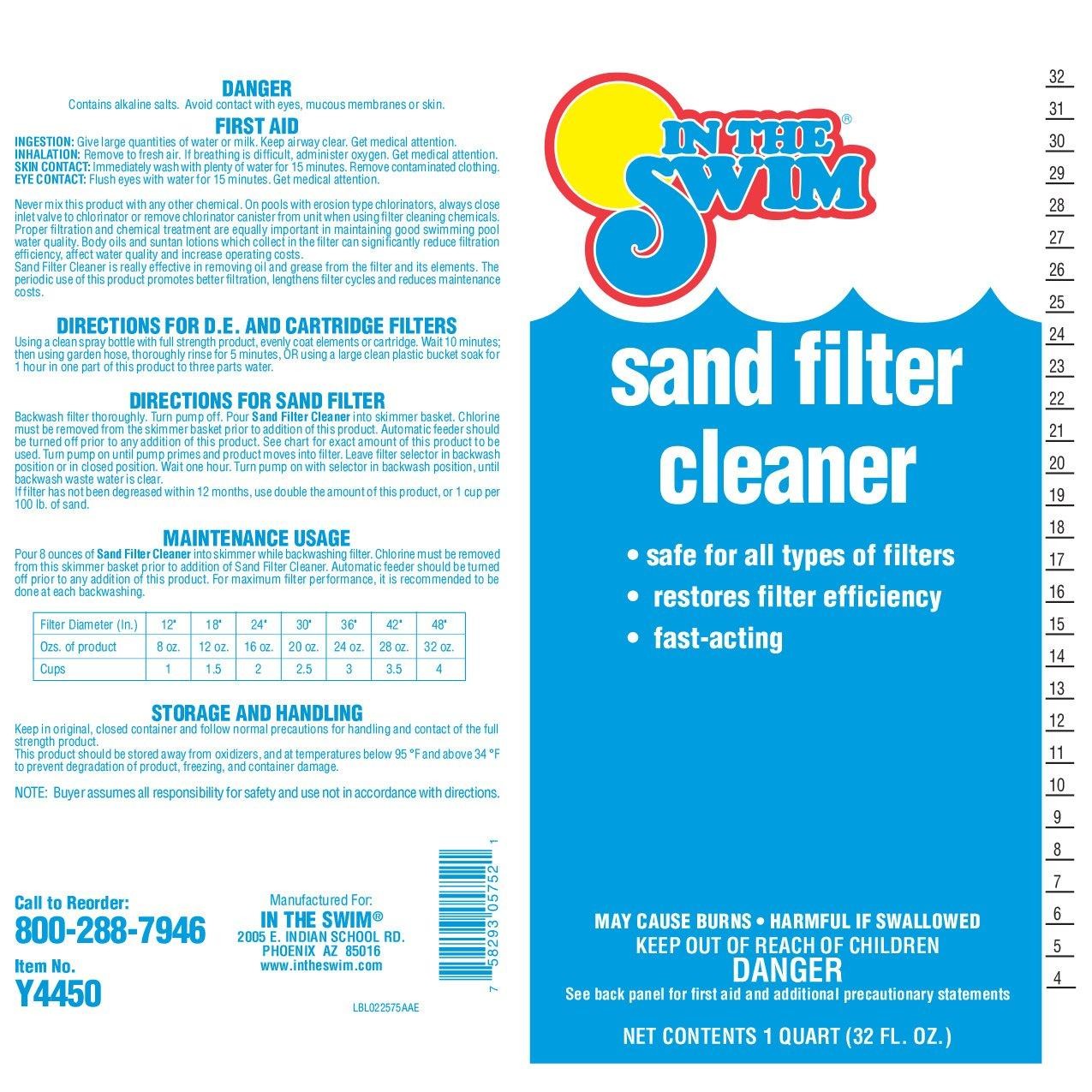 In The Swim Liquid Sand Filter Cleaner – 1 Quart – Fast-Acting Concentrated gallery
