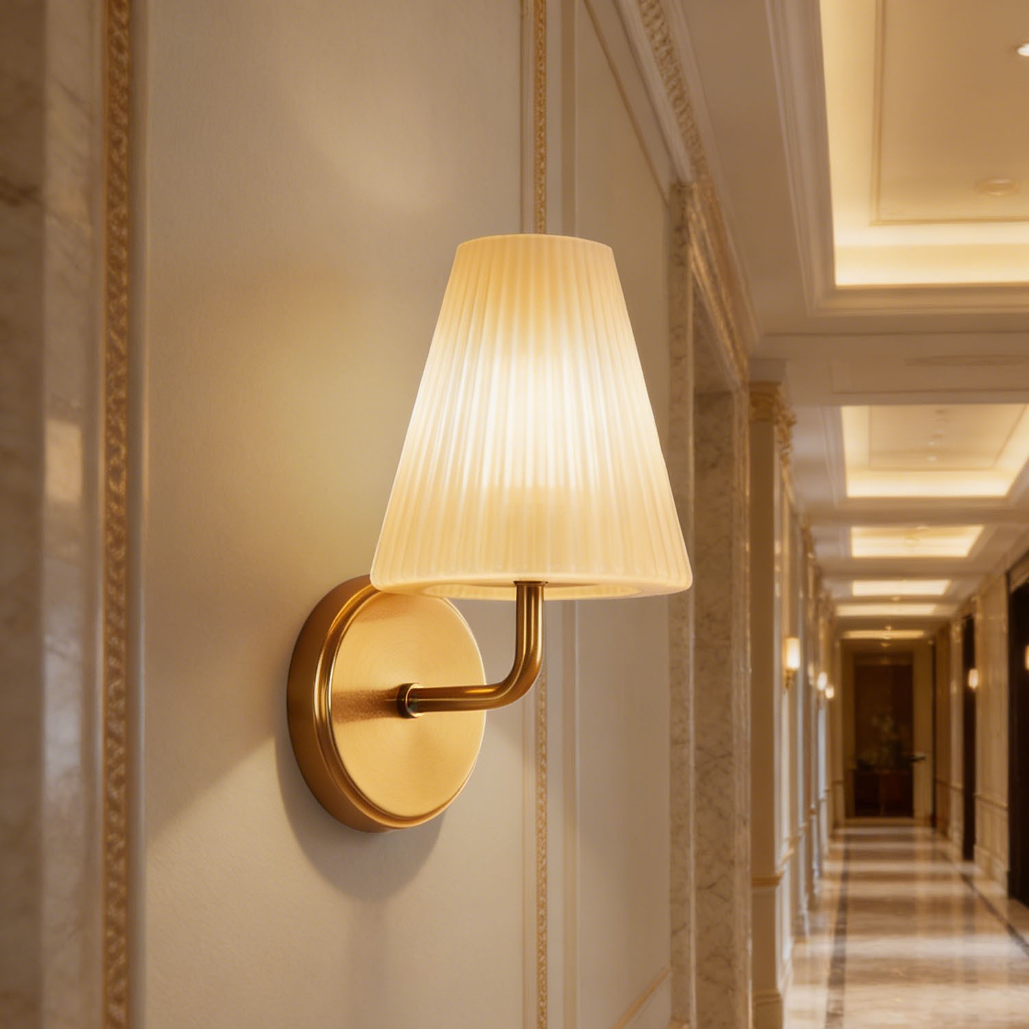 High Quality Wall Light LED Wall Lamp Modern Fabric Metal Wall Sconce for Stairs gallery