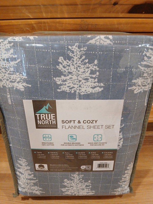 True North by Sleep Philosophy Full Flannel Sheet Set Blue Forest gallery