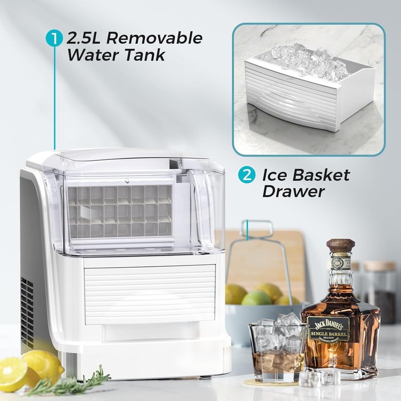 Ice Cube Maker Countertop, 35lbs/Day, 24 Ice Cubes Ready in 6 Mins, Portable Ice gallery