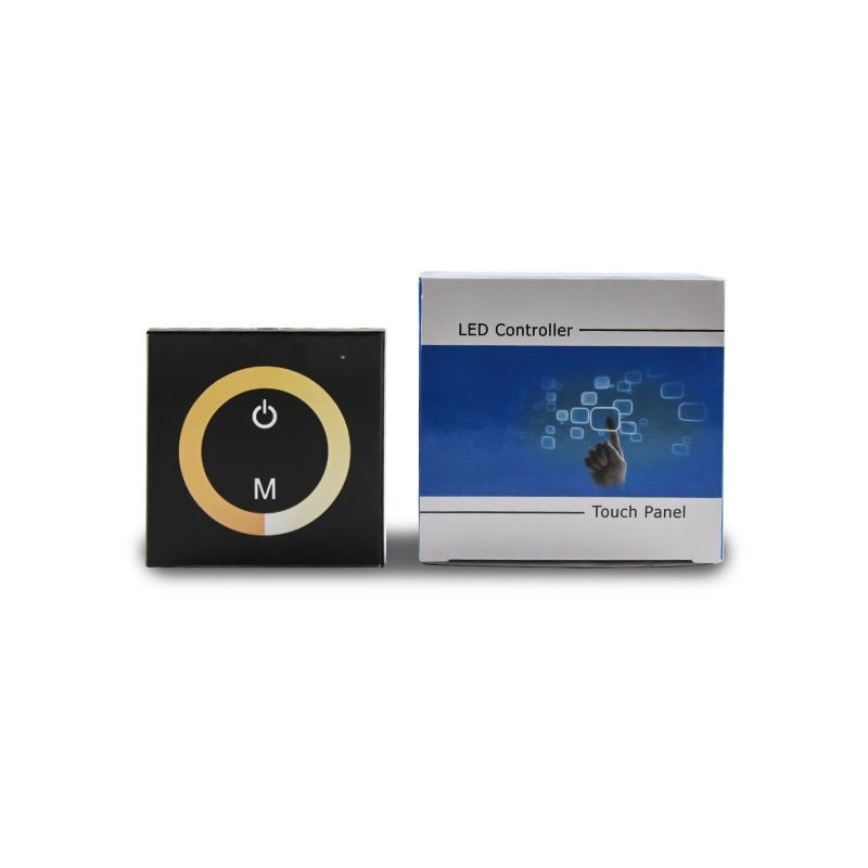 Wall-Mounted Touch Panel LED Controller Dimmer for Double Strip Light DC 12V-24V gallery
