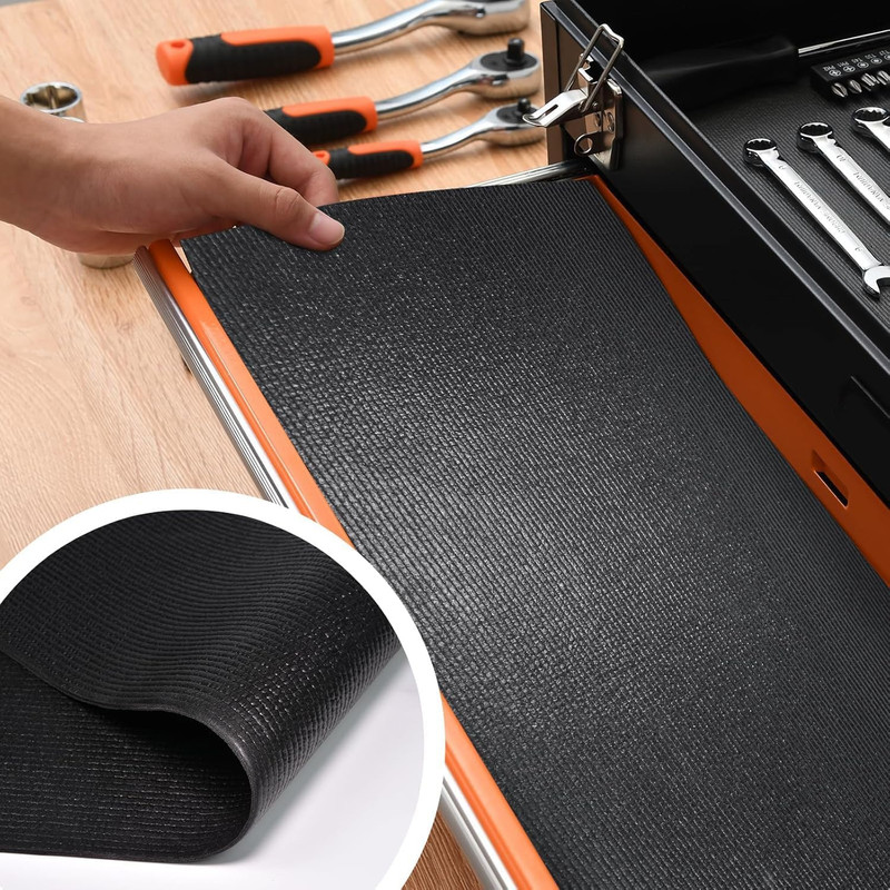 Professional Grade Tool Box Liner, Tool Box Drawer Liner 16 Ft X 16" Black Toolb gallery