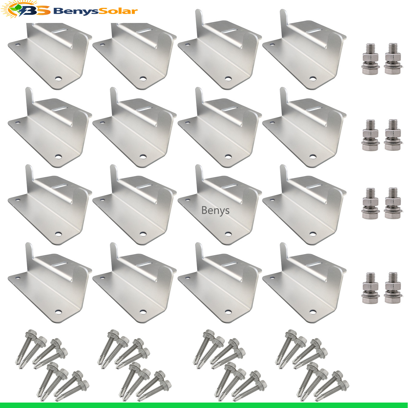 Solar Panel Z Bracket Solar Panel Mounting Mounts RV Boat Roof Wall 4 set of 4 gallery