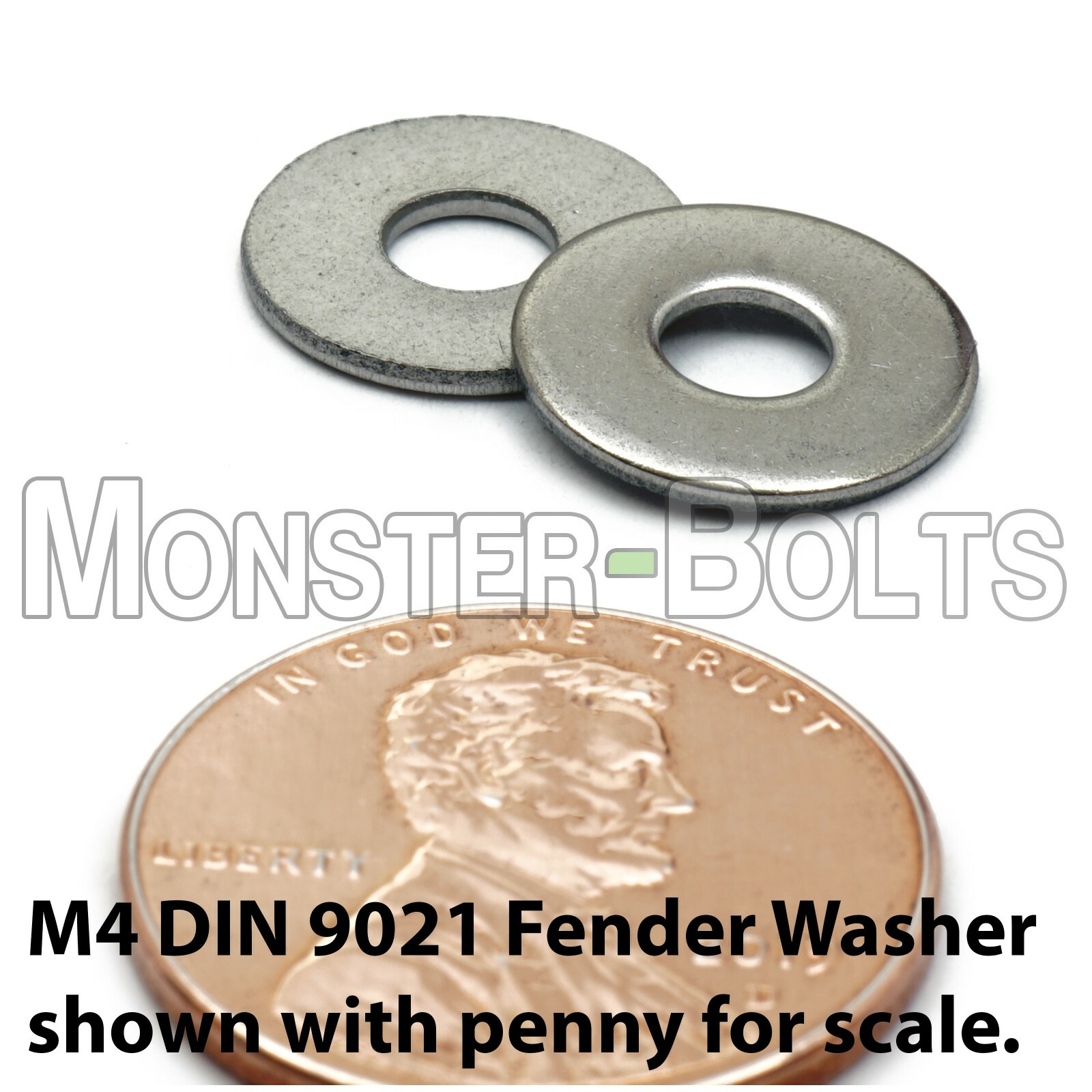 Stainless Steel Fender (Penny) Washers, A2 DIN 9021 - M3 M4 M5 M6 M8 M10 M12 gallery