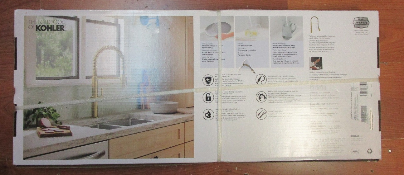 Kohler Clarus Semi-Pro Pull Down Kitchen Faucet Brushed Moderne Brass gallery