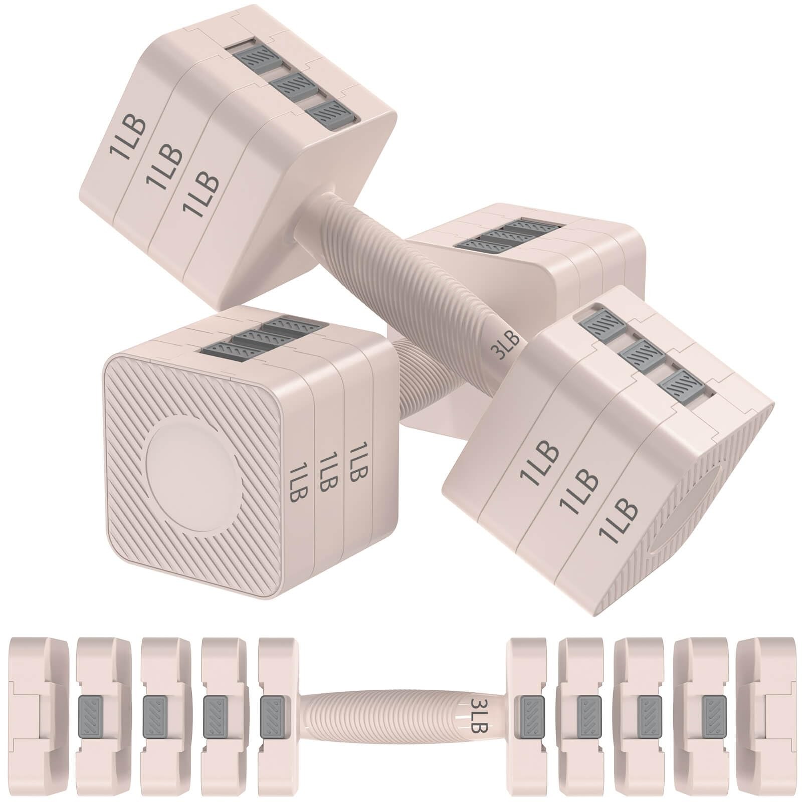 Hezeyferg 22LBS Adjustable Dumbbells Set 3-11lb - Home Gym Fitness Weights gallery