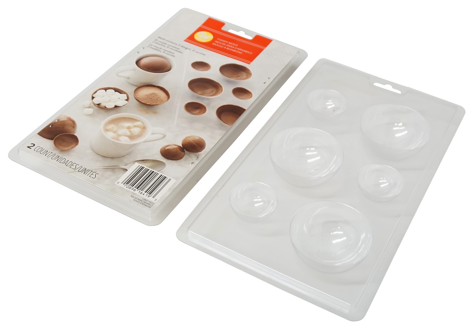 Wilton 6 Cavity, Hot Cocoa Bomb Candy Mold, 2 Count, 2115-0-0241 gallery