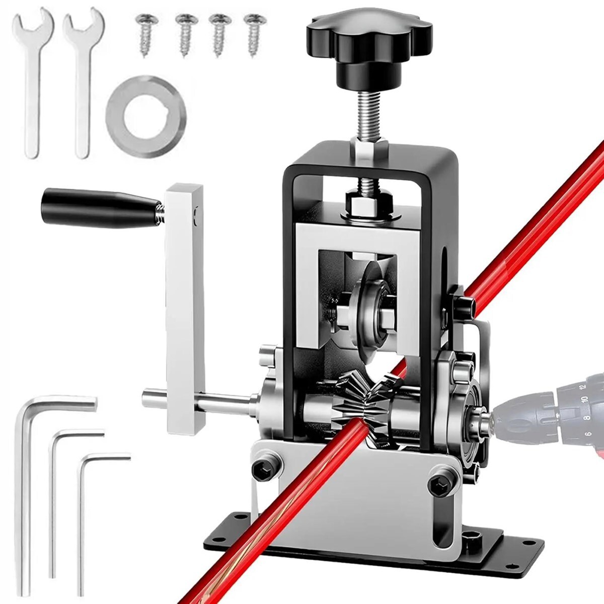 Manual Wire Stripping Machine Portable Cable Stripper 1mm to 21mm Hand Crank US gallery