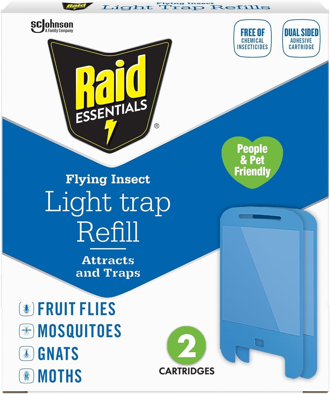 Raid Essentials Flying Insect Light Trap Refills, 2 Light Trap Refill Cartridges gallery