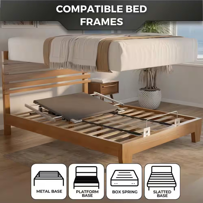 Adjustable Base Kit with Wireless Remote, King Size-Lightweight Power Bed Kit, U gallery
