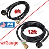 6/12 FT Propane Hose Extension Adapter 1lb-20lb With Gauge for Weber Grill Stove gallery