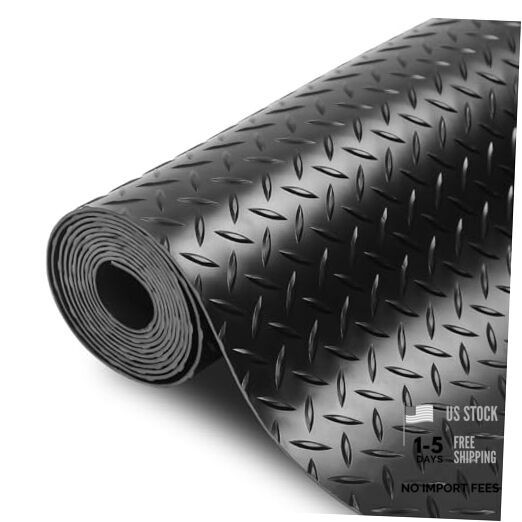 4x6 FT Premium Garage Floor Mat - Solid 2.8mm Thick - 72"L x 48"W x 0.1"Th