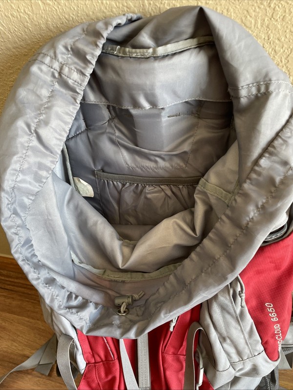 Kelty Red Cloud 6650 Red & Gray Internal Frame Lumbar Straps Hiking Backpack 4