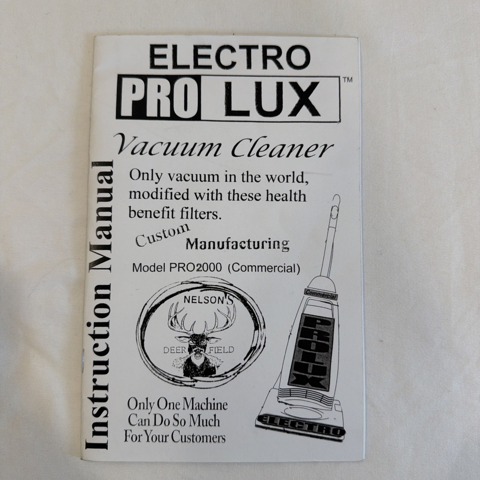 Electrolux Pro Lux Vacuum Cleaner Instruction Manuel Vintage gallery