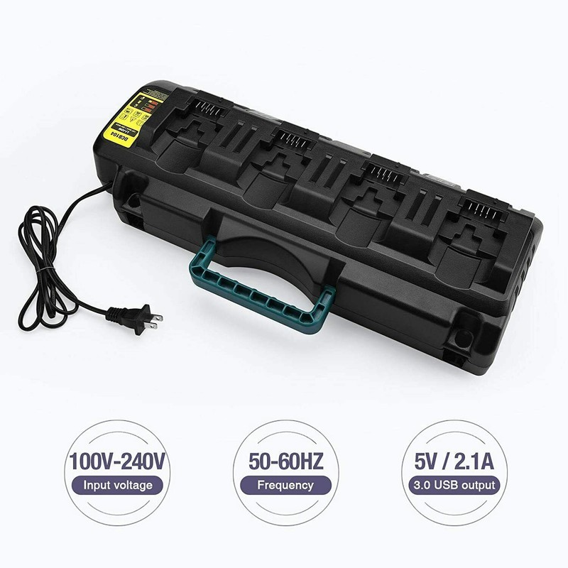 For DEWALT DCB104 20V MAX Multi-Port Fast Battery Charger /4X DCB205 Batteries gallery
