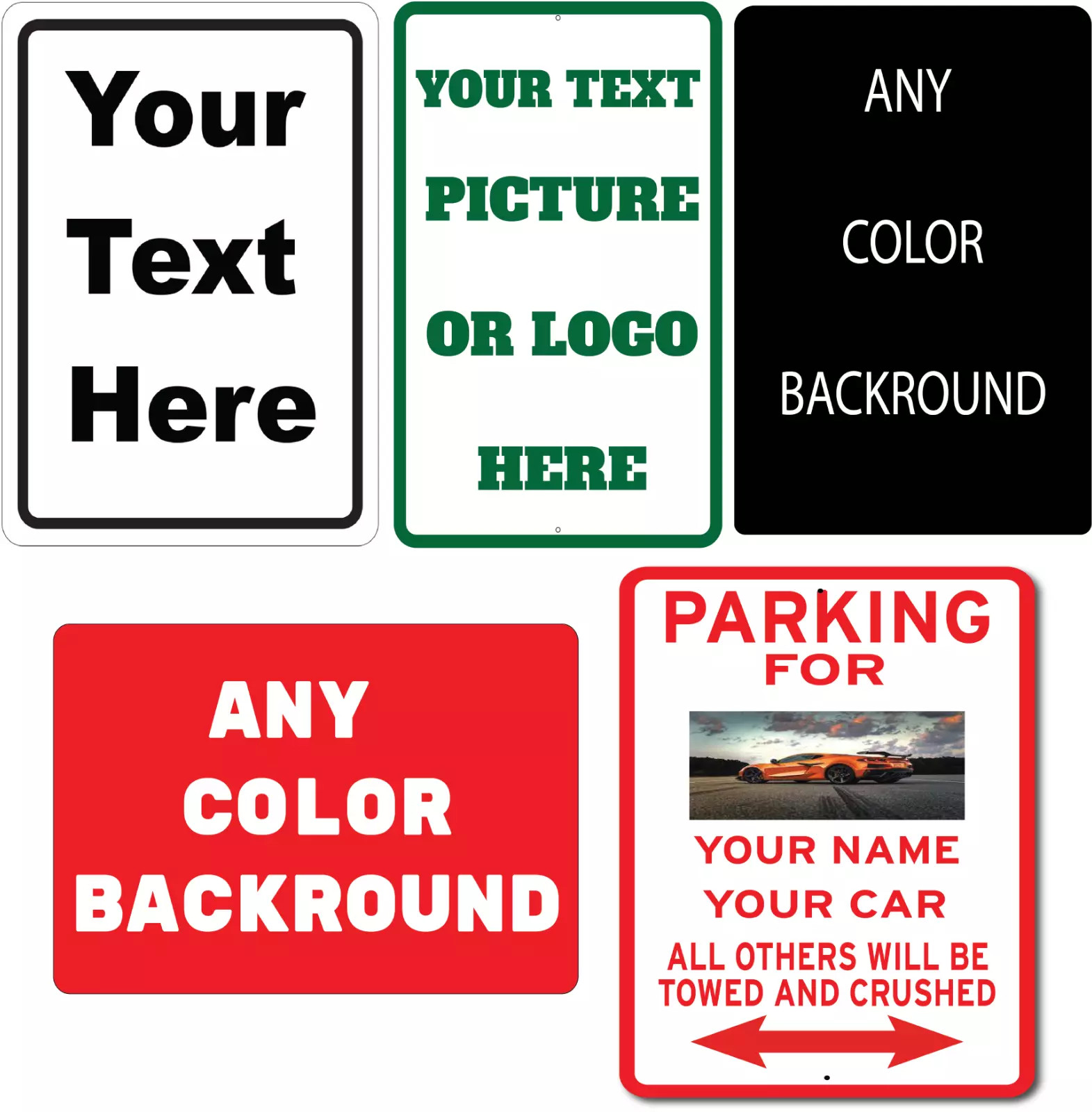 Personalized Custom Metal Aluminum Sign for Outdoor, Indoor, Home Office, Yard gallery