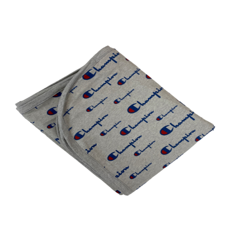 Champion LIFE Multi Scale Script Print Oxford Grey Blanket