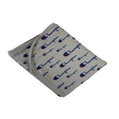 Champion LIFE Multi Scale Script Print Oxford Grey Blanket