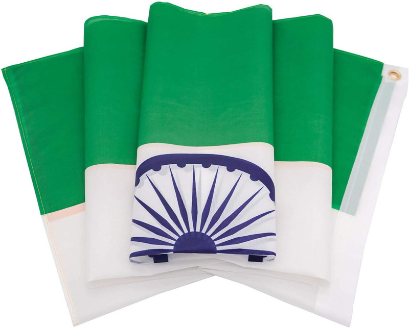 DANF India Flag 3X5 Ft Thick Polyester, Fade Resistant, Brass Grommets, Canvas H gallery