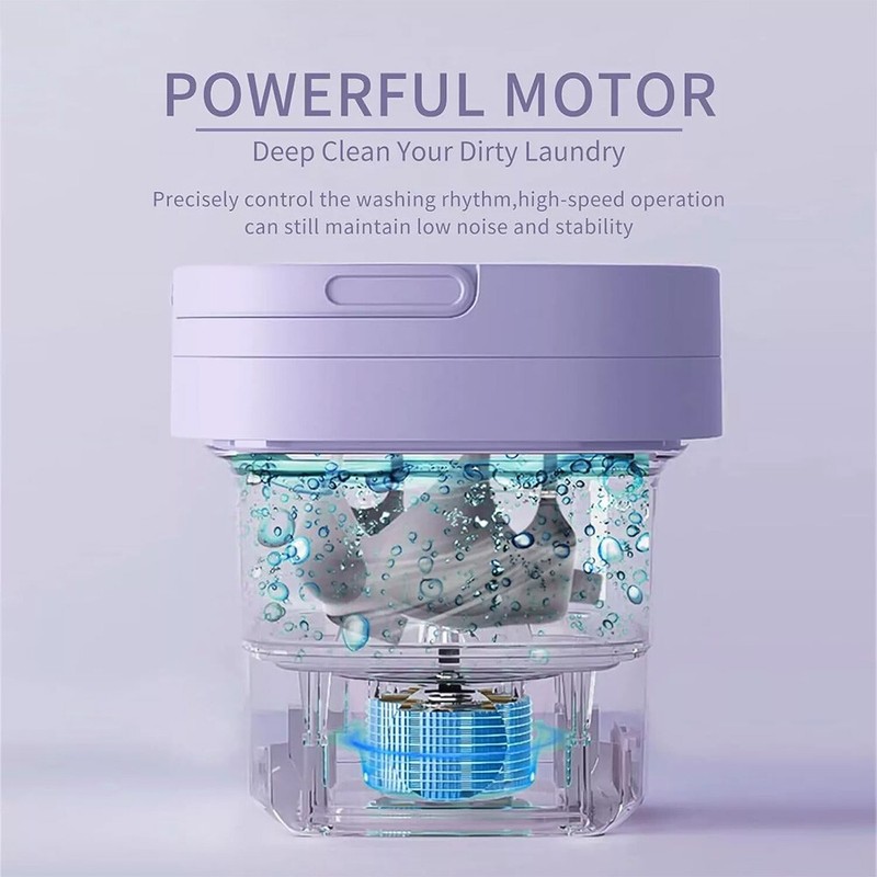 8L Portable Washing Machine Mini Washer Foldable Washer Small Spin Dryer Travel gallery