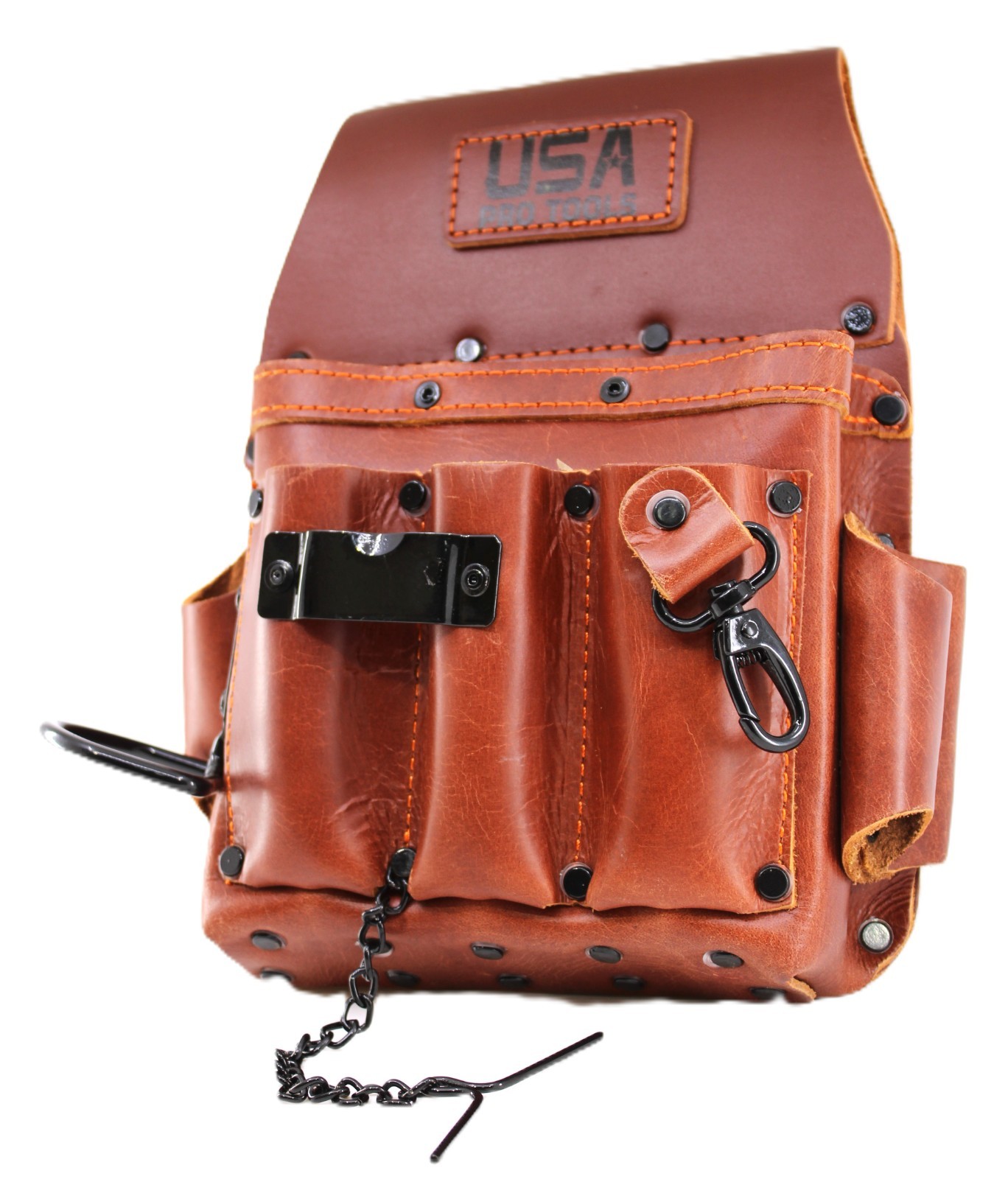 Heavy Duty Grain Leather Tool Pouch Set carpenter, Electrician, Belt & Hooks gallery