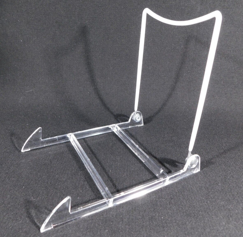 Easel Display Stand Large Size Adjustable Clear Acrylic White Back gallery