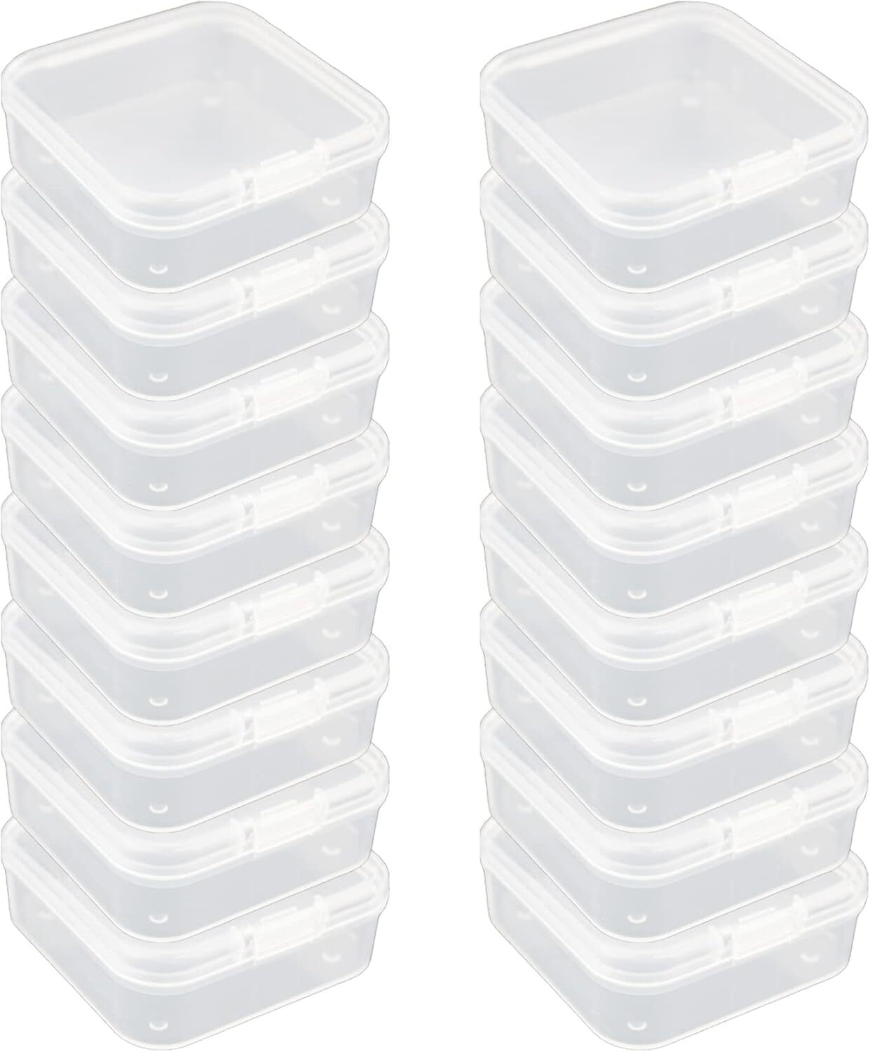 16x Small Plastic Storage Boxes Container Square Box Coins Screws Jewelry Crafts gallery