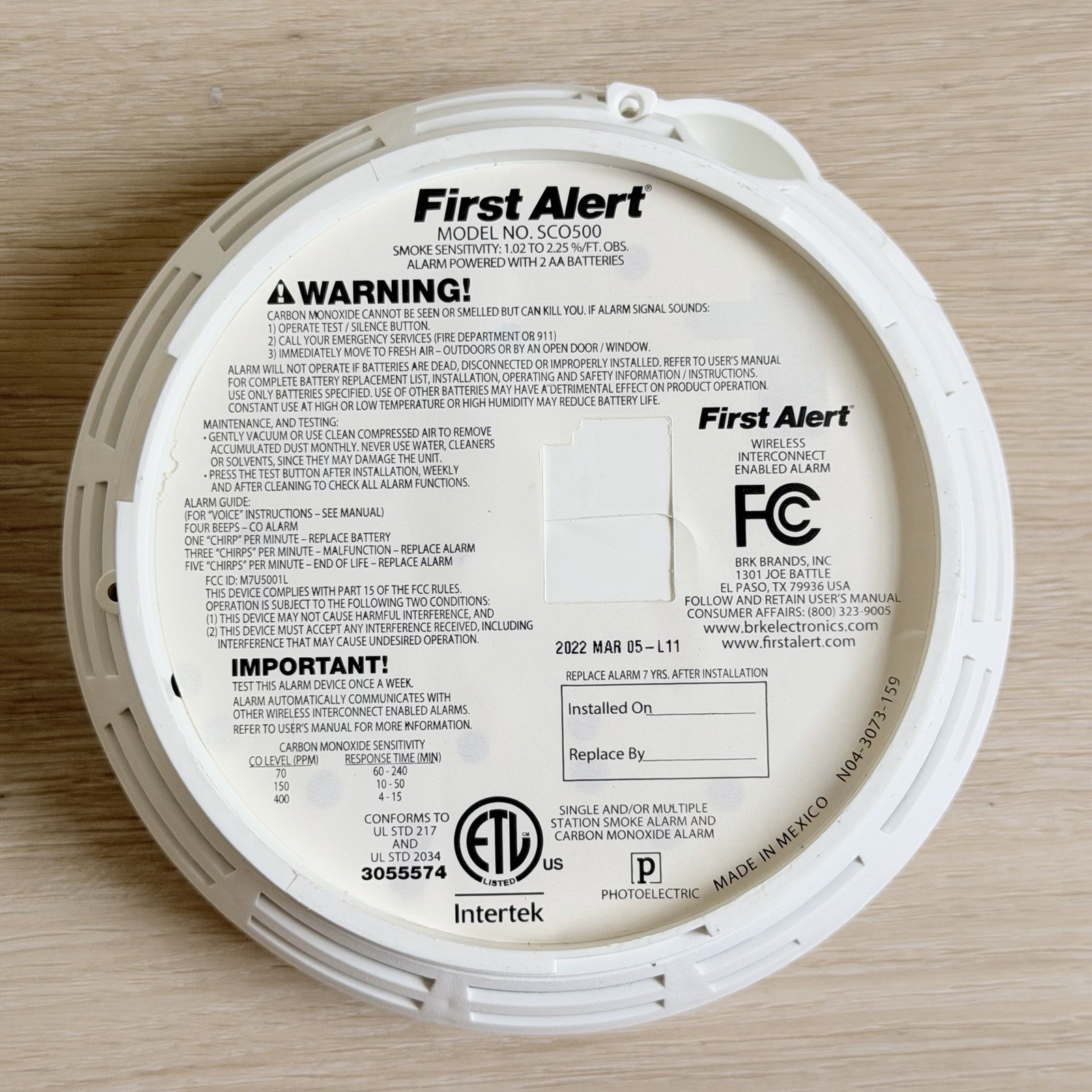 First Alert SCO500 Wireless Interconnect Smoke & Carbon Monoxide Alarm Tested gallery